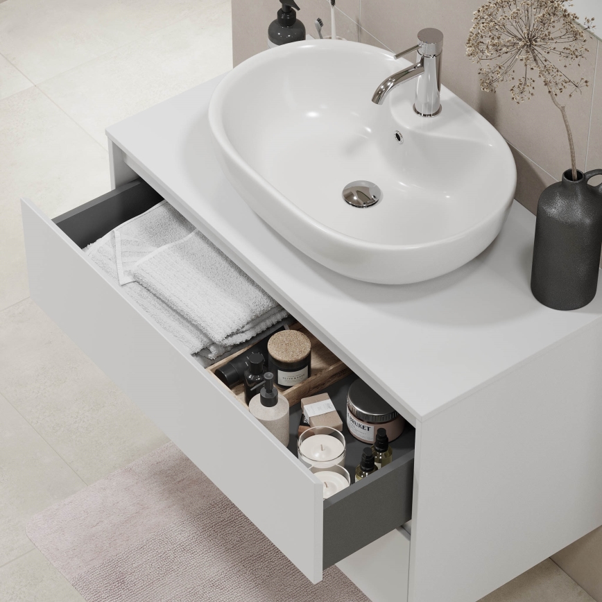 TRONDHEIM Bathroom Vanity Cabinet for 90×57×46 cm Basin, White