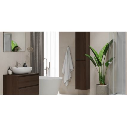 TRONDHEIM bathroom vanity for 90 cm sink, walnut