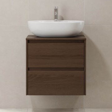 TRONDHEIM bathroom vanity for washbasin 60x57x46 cm, walnut