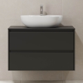 TRONDHEIM Bathroom Vanity Unit for 90 cm Sink, Black