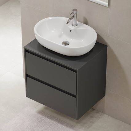 TRONDHEIM bathroom vanity unit for washbasin 60x57x46 cm anthracite