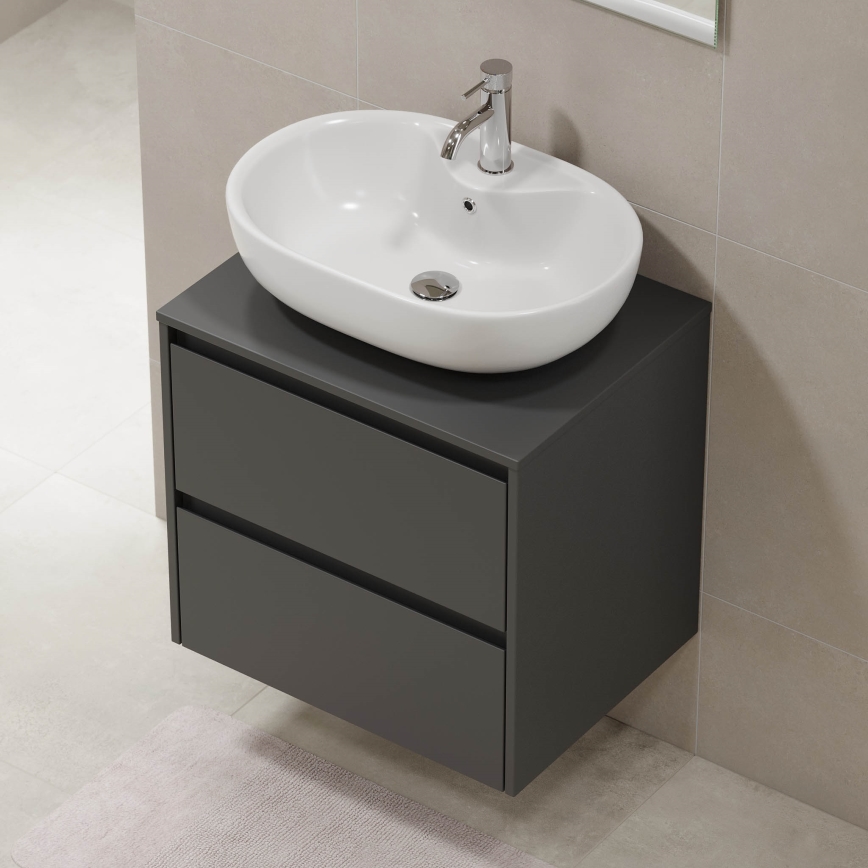 TRONDHEIM bathroom vanity unit for washbasin 60x57x46 cm anthracite