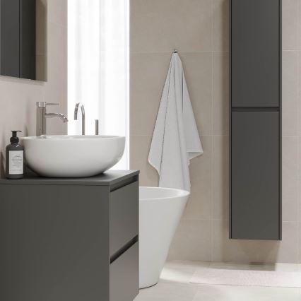 TRONDHEIM bathroom vanity unit for washbasin, 90 x 57 x 46 cm, anthracite