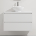 TRONDHEIM/DRAMMEN Bathroom cabinet with washbasin 90x57x46 cm white