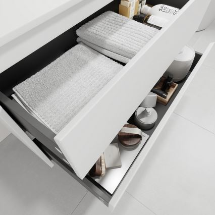 TRONDHEIM/DRAMMEN Bathroom cabinet with washbasin 90x57x46 cm white