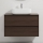 TRONDHEIM/KRISTIANSAND Bathroom vanity with basin, 90 x 57 x 46 cm, Walnut/White