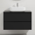 TRONDHEIM/KRISTIANSAND bathroom vanity with sink 90x57x46 cm black/white