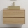 TRONDHEIM/LJORDAL Bathroom vanity unit with integrated basin, 90x57x46 cm, Oak/Brass