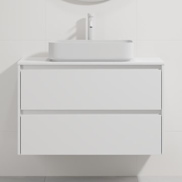 TRONDHEIM/LJORDAL Bathroom Vanity with Basin, 90x57x46 cm, White