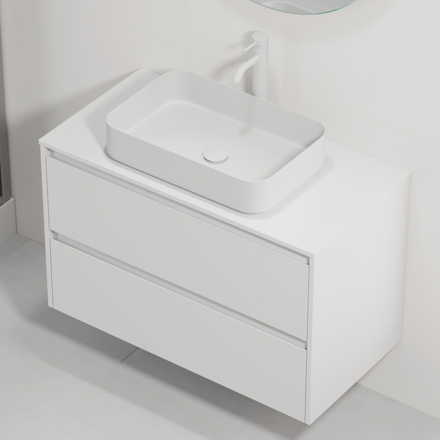 TRONDHEIM/LJORDAL Bathroom Vanity with Basin, 90x57x46 cm, White