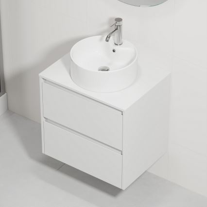 TRONDHEIM/VIKEDAL bathroom vanity unit with sink, 60x57x46 cm, white