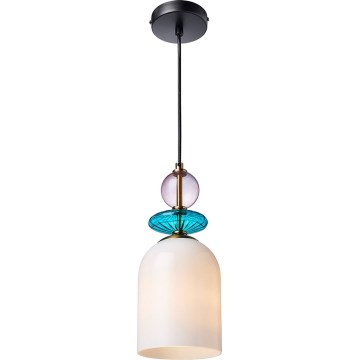 TROPEA Cable-Hung Pendant Lamp 1x E27, 15W, 230V — Black/Smoky Purple/Blue/White