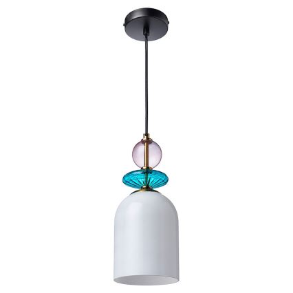 TROPEA Cable-Hung Pendant Lamp 1x E27, 15W, 230V — Black/Smoky Purple/Blue/White