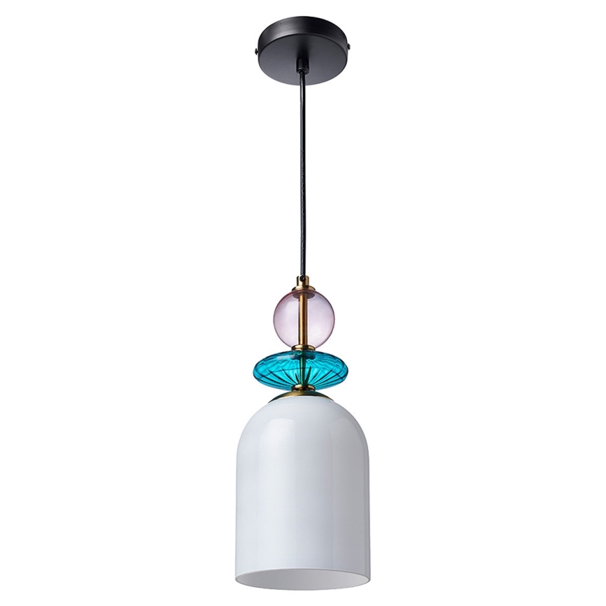 TROPEA Cable-Hung Pendant Lamp 1x E27, 15W, 230V — Black/Smoky Purple/Blue/White