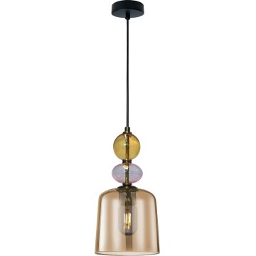 TROPEA Cable Pendant Lamp 1xE27/15W/230V — Black / Smoky Beige / Pink