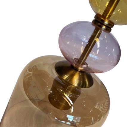 TROPEA Cable Pendant Lamp 1xE27/15W/230V — Black / Smoky Beige / Pink