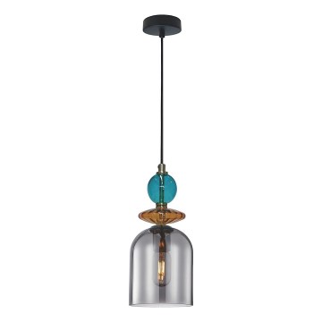 TROPEA Cable Pendant Light 1xE27/15W/230V Black / Smoky Blue / Beige