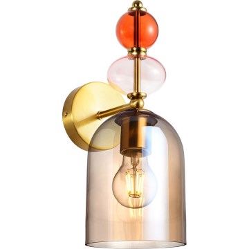 TROPEA Wall Lamp 1xE27/15W/230V Gold/Smoky Beige