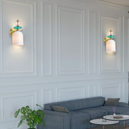 TROPEA Wall Lamp 1xE27/15W/230V Gold/Smoky Pink/Blue/White