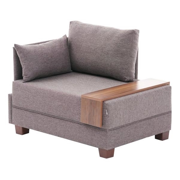 TULA Left Corner Armchair, Brown