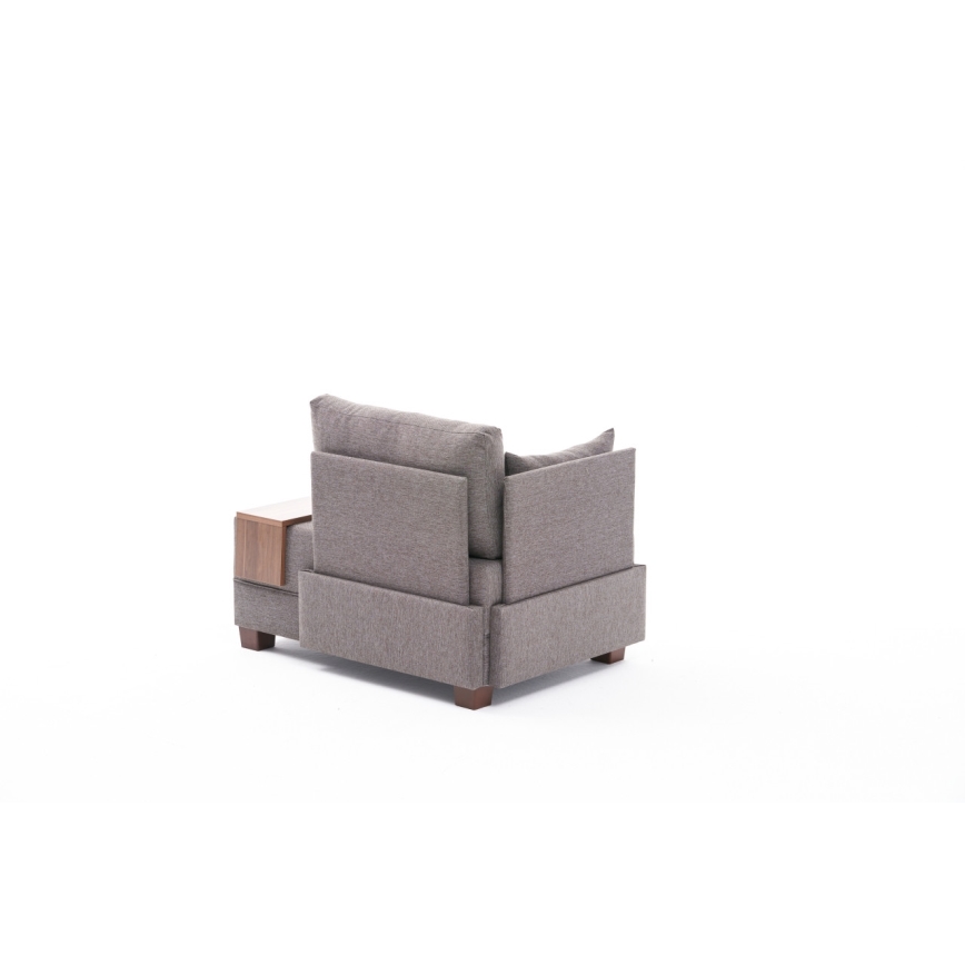 TULA Left Corner Armchair, Brown