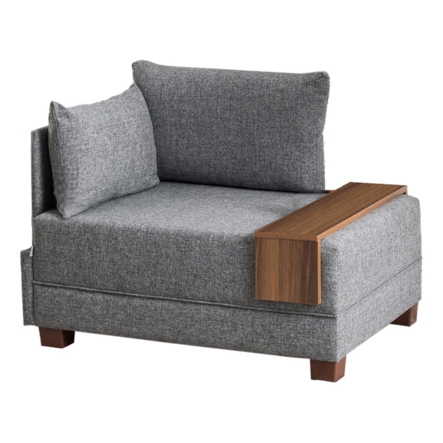 TULA Left Corner Armchair, Gray