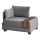 TULA Left Corner Armchair, Gray