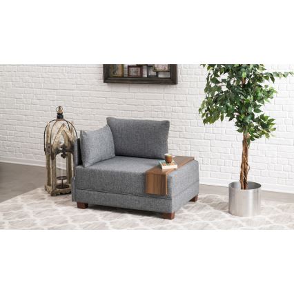 TULA Left Corner Armchair, Gray