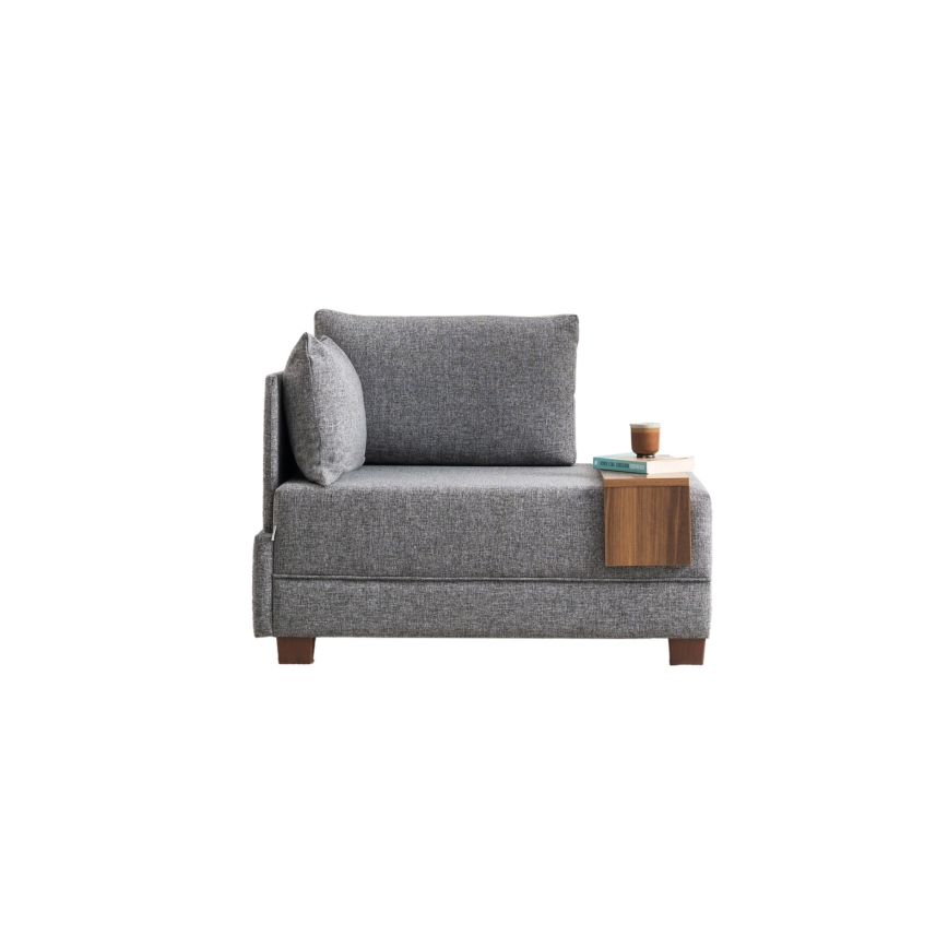 TULA Left Corner Armchair, Gray