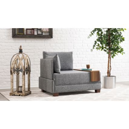 TULA Left Corner Armchair, Gray