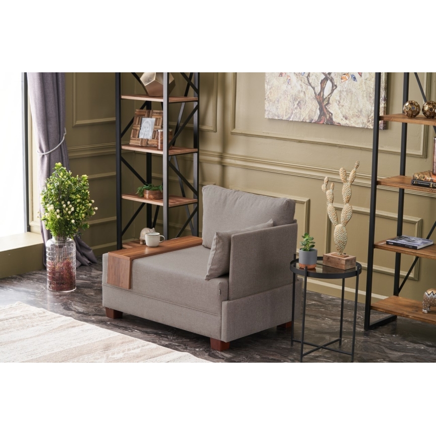 TULA Right-Hand Corner Armchair, Beige