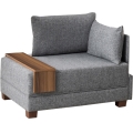 TULA Right-hand Grey Corner Armchair