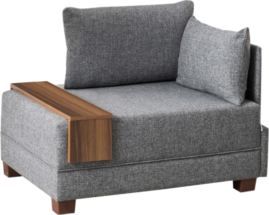 TULA Right-hand Grey Corner Armchair