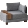 TULA Right-hand Grey Corner Armchair