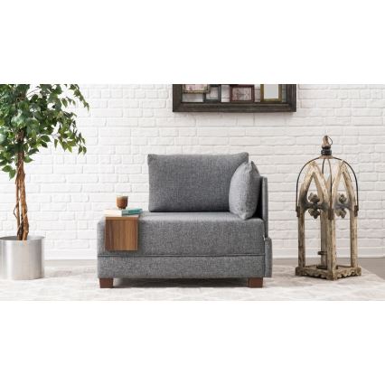TULA Right-hand Grey Corner Armchair