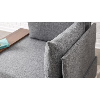 TULA Right-hand Grey Corner Armchair