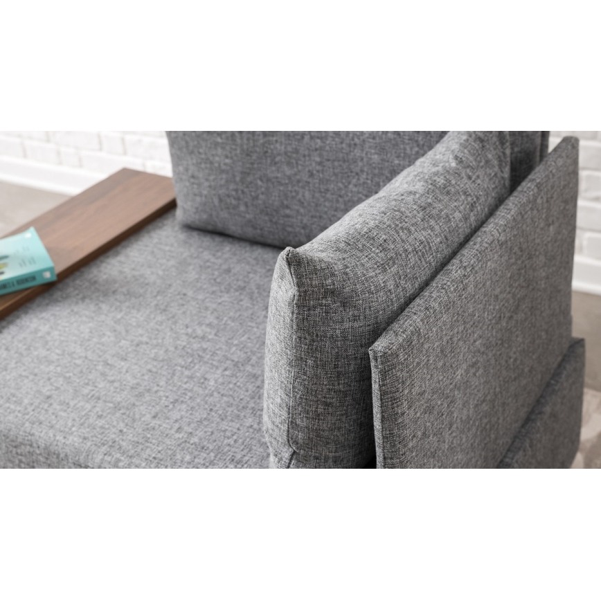 TULA Right-hand Grey Corner Armchair