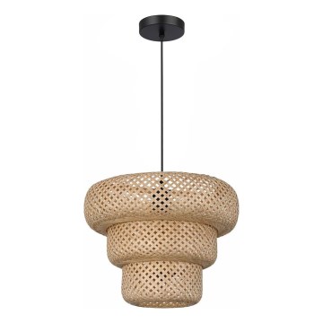 TULUM cord-hung pendant lamp 1xE27/15W/230V Ø 35 cm bamboo