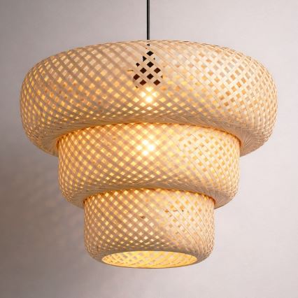 TULUM Pendant Light on Cord 1xE27/15W/230V Bamboo