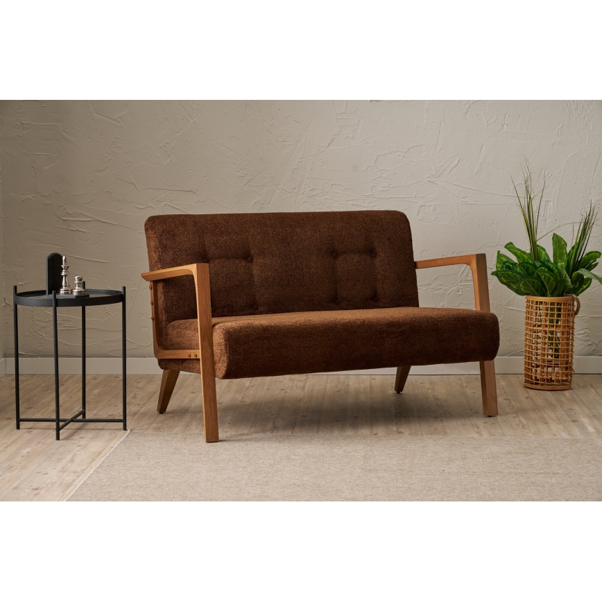 TUMI two-seater sofa in brown