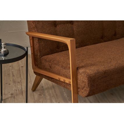 TUMI two-seater sofa in brown
