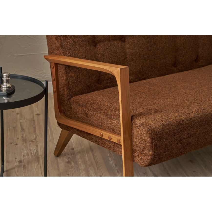TUMI two-seater sofa in brown