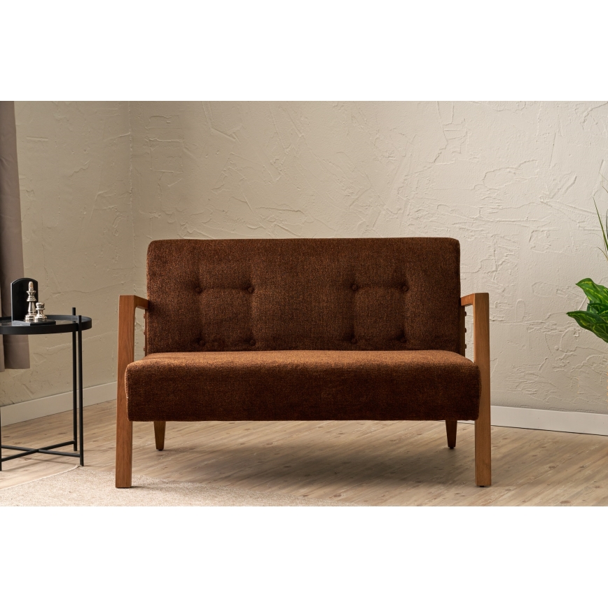 TUMI two-seater sofa in brown