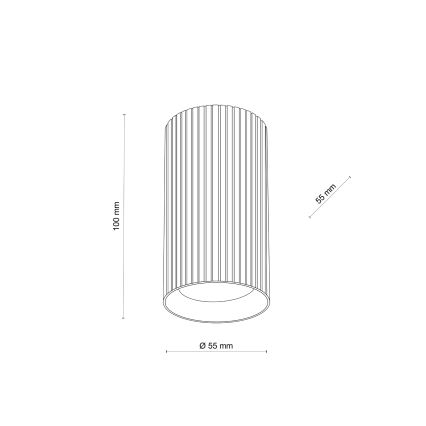 TUNE S Spotlight 1×GU10/10W/230V, 10 cm, Brown