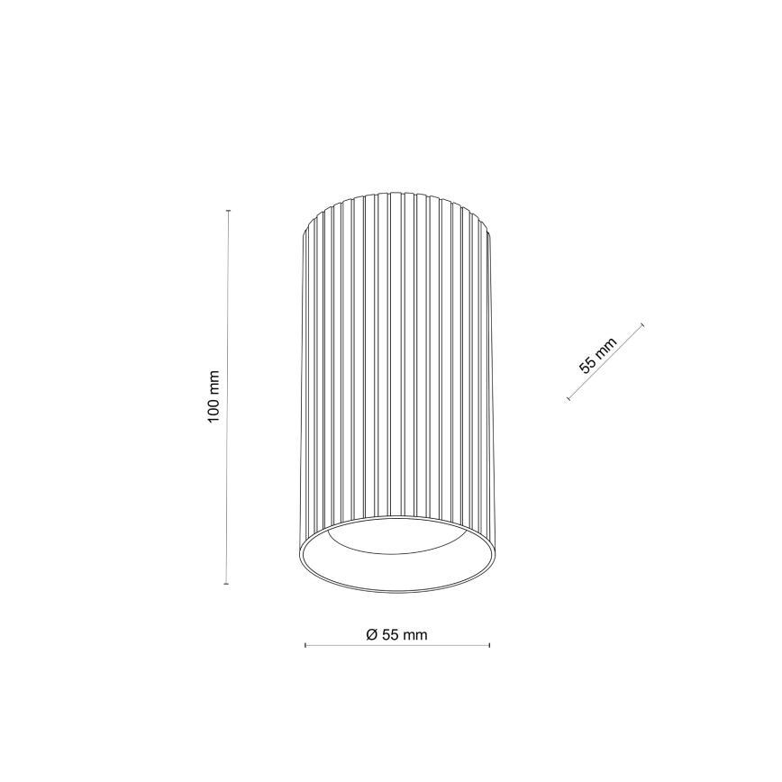 TUNE S Spotlight 1×GU10/10W/230V, 10 cm, Brown