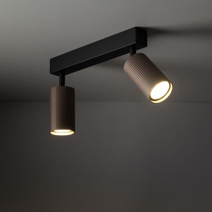 TUNE Spotlight 2xGU10/10W/230V Black/Brown