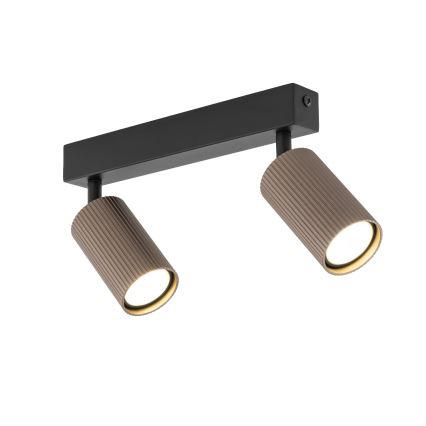 TUNE Spotlight 2xGU10/10W/230V Black/Brown