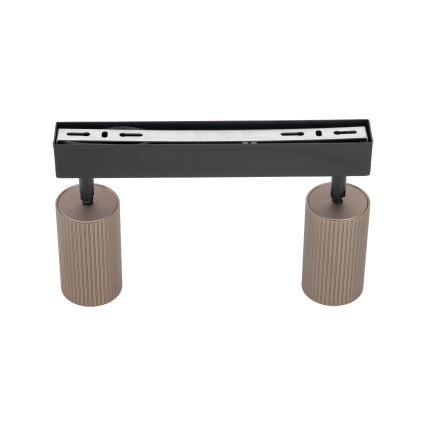 TUNE Spotlight 2xGU10/10W/230V Black/Brown