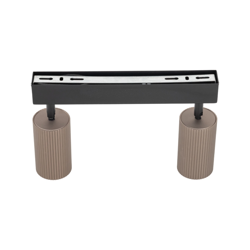 TUNE Spotlight 2xGU10/10W/230V Black/Brown