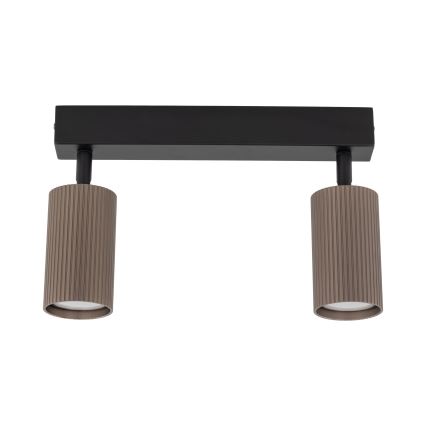 TUNE Spotlight 2xGU10/10W/230V Black/Brown